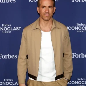 Ryan Reynolds 2024 Forbes Iconoclast Summit Zipper Cotton Jacket