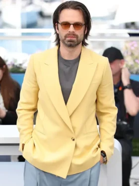Sebastian Stans Cannes 2024 Single Button Blazer