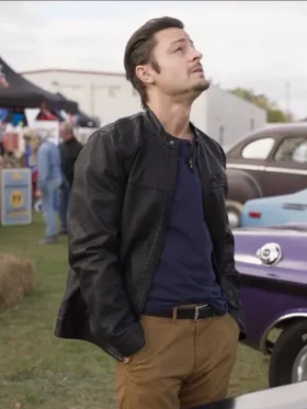Shifting Gears 2024 Luke Black Leather Jacket On Sale
