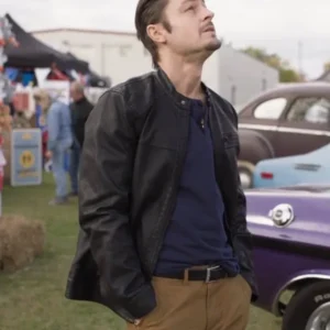 Shifting Gears 2024 Luke Black Leather Jacket On Sale