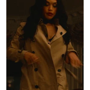 Shop Cleopatra Coleman Clipped 2024 Beige Trench Coat