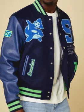 Shop LBF X Seattle Sounders Letterman Jacket