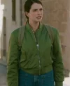 Shop Margaret Clunie For Love and Honey 2024 Green Bomber Jacket