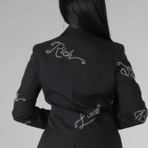 Shop The Chi S06 Maisha Black Rhinestone Blazer