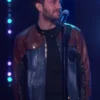 Shop The Kelly Clarkson Show Ben Platt Denim Leather Jacket