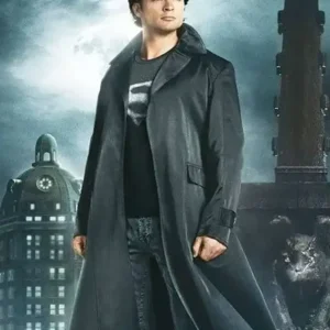 Smallville Season 9 Tom Welling Black Trench Coat