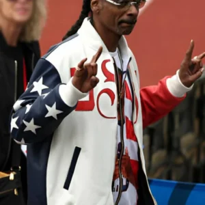 Snoop Dogg U.S. 2024 Olympic Leather Bomber Jacket