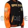 Space City Houston Astros Blue and Orange Varsity Jacket right