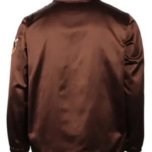 St. Louis Browns 1952 Satin Windbreaker Brown Jacket Back