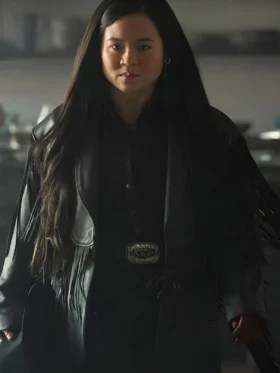 Sweet Tooth Final Season Kelly Marie Tran Leather Fringe Coat