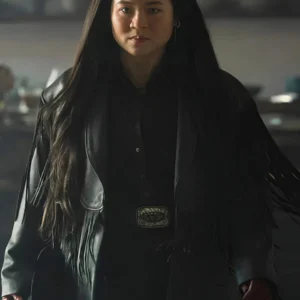 Sweet Tooth Final Season Kelly Marie Tran Leather Fringe Coat