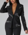 The Chi S06 Maisha Black Rhinestone Blazer