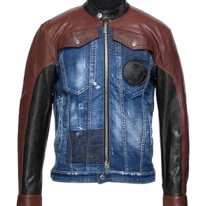 The Kelly Clarkson Show Ben Platt Denim and Leather Jacket