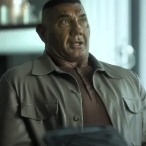 The Killers Game 2024 Joe Flood Grey Leather Jacket