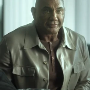 The Killers Game 2024 Joe Flood Grey Leather Jacket On Sale