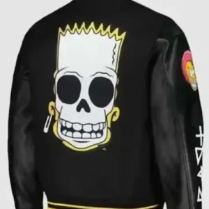 The Simpsons Black Varsity Jacket Backside