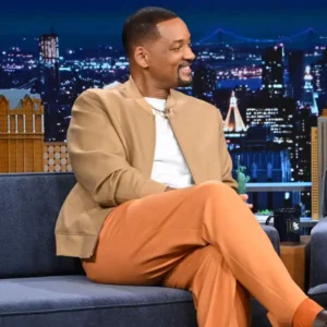 The Tonight Show Starring Jimmy Fallon Will Smith Brown Jacket