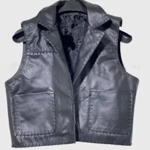 The Virginian James Drury Leather Vest