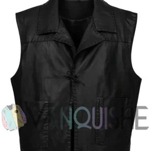 The Virginian James Drury Leather Vest front