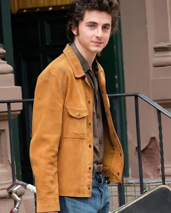 Timothee Chalamet A Complete Unknown Brown Suede Jacket
