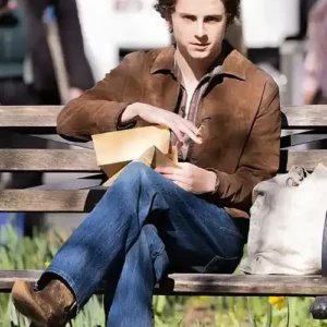 Timothee Chalamet Brown Suede Jacket