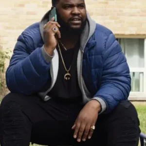 Tobi Bamtefa Mayor Of Kingstown Blue Puffer Jacket