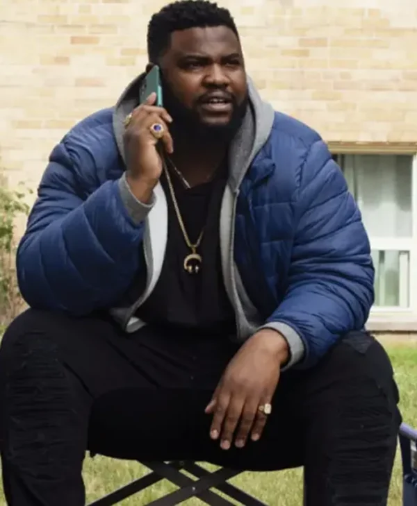 Tobi Bamtefa Mayor Of Kingstown Blue Puffer Jacket