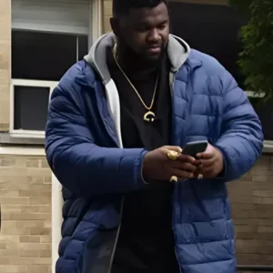 Tobi Bamtefa Mayor Of Kingstown Blue Puffer Jacket For Sale