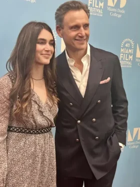 Tony Goldwyn Ezra Black Double Breasted Coat