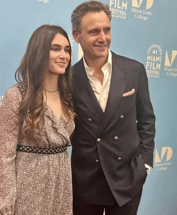 Tony Goldwyn Ezra Black Double Breasted Coat