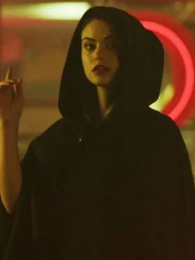 Alternative view of Veronica Lodge TV Series Riverdale Black Cape Coat