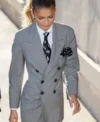 Zendaya Double Breasted Grey Blazer