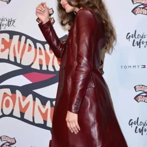 Zendaya Trench Leather Coat