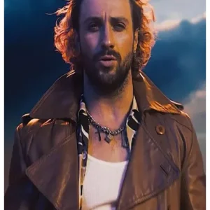 Aaron Taylor The Fall Guy Leather Coat