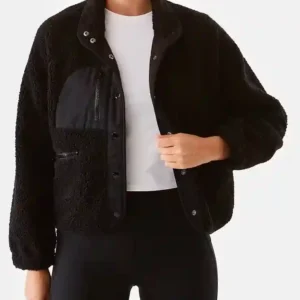 Active Womens Sherpa Button Jacket