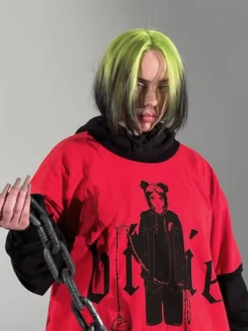 Billie Eilish Red Hoodie For Sale