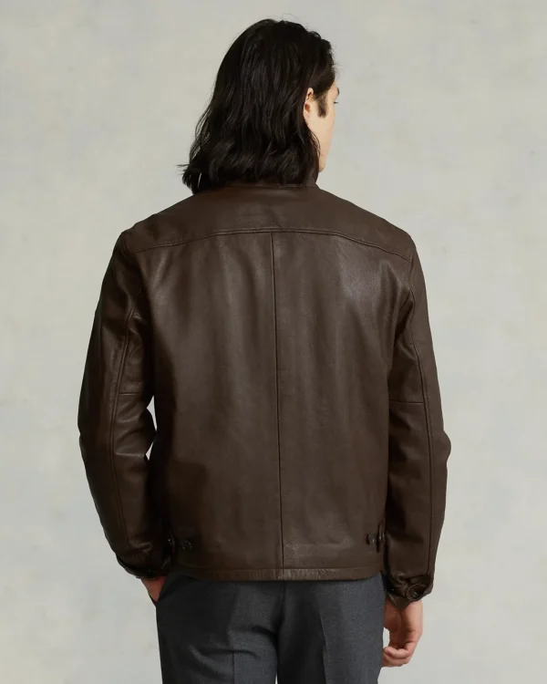Bison Brown Leather Jacket