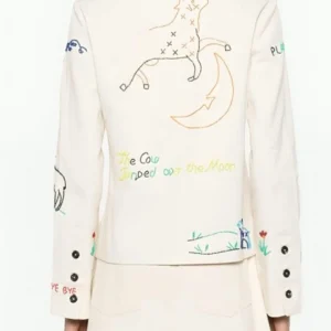 Blake Lively Nursery Rhyme Beaded White Jacket On Sale