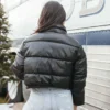 Buy Faux Leather Puffer Jacket For Sale Men And Women