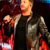Buy Luke Bryan American Idol 2024 Black Leather Jacket 