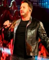 Buy Luke Bryan American Idol 2024 Black Leather Jacket 