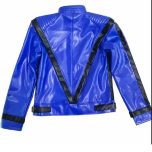 Buy Michael Jackson Thriller Blue Leather Jacket For Sale Men And Women