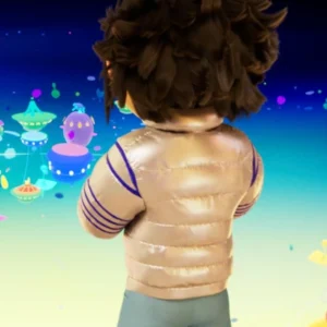 Buy Over The Moon Silver Puffer Jacket