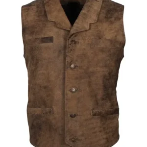 Buy The Warriors Movie Distressed Brown Motorcycle Suede Leather Vest