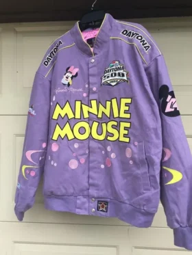 Buy Vintage Disney Daytona 500 Minnie Mouse Purple Jacket