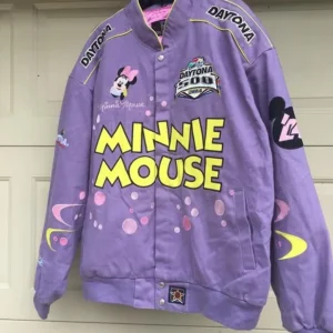 Buy Vintage Disney Daytona 500 Minnie Mouse Purple Jacket