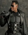 Buy Wesley Snipes Blade Black Leather Buckle Vest For Sale Men And Women
