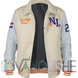Denham Netherlands Olympic Team Varsity Jacket Front Look
