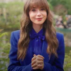 Emily in Paris Season 04 Lily Collins Blue Suit