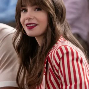 Emily in Paris Season 04 Lily Collins Stripe Blazer